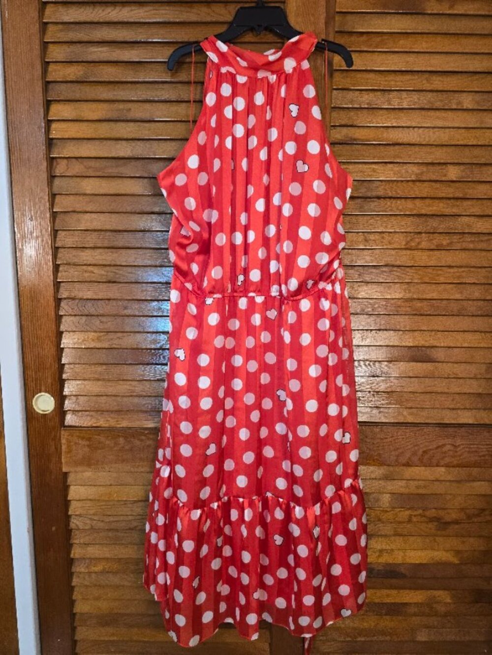 Red Polka Dot Midi Dress 24W 3X Fit Flare Wedding Guest London Times - Picture 3 of 16